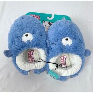 New Squishmallows Slippers Girl Harvey Walrus Blue FuzzAmallows 11/12